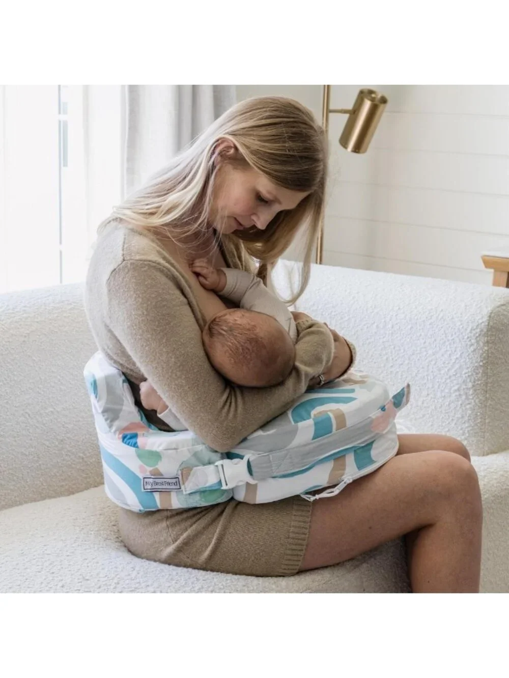 Deluxe Organic Nursing Pillow Cover - Soft Printed Slipcover for Moms & Babies